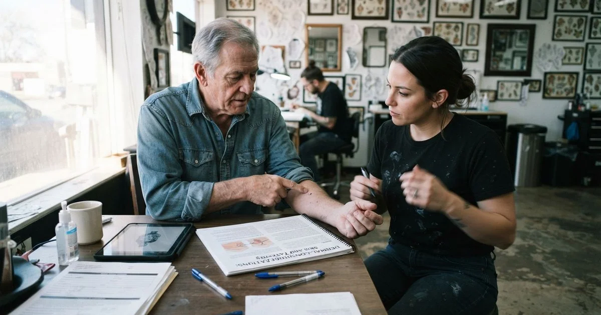 Tattoos on mature skin: what changes with age and what to ask your artist